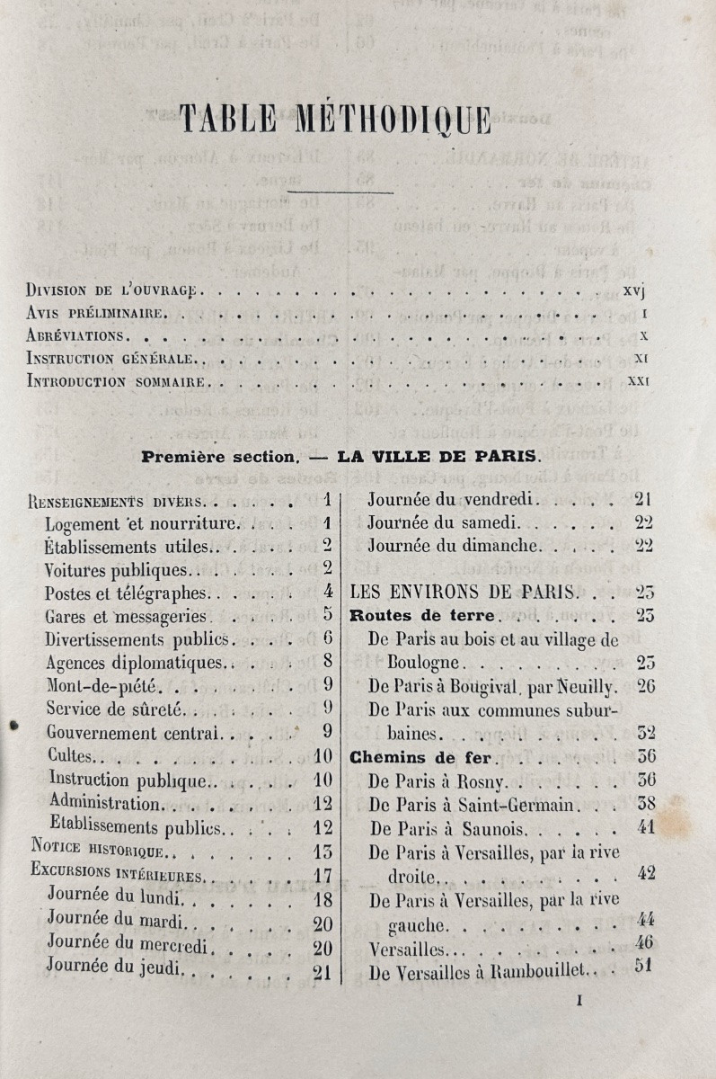CESENA - Nouveau guide général du voyageur en France. Garnier, 1863, cartonnage rouge d'éditeur-photo-1