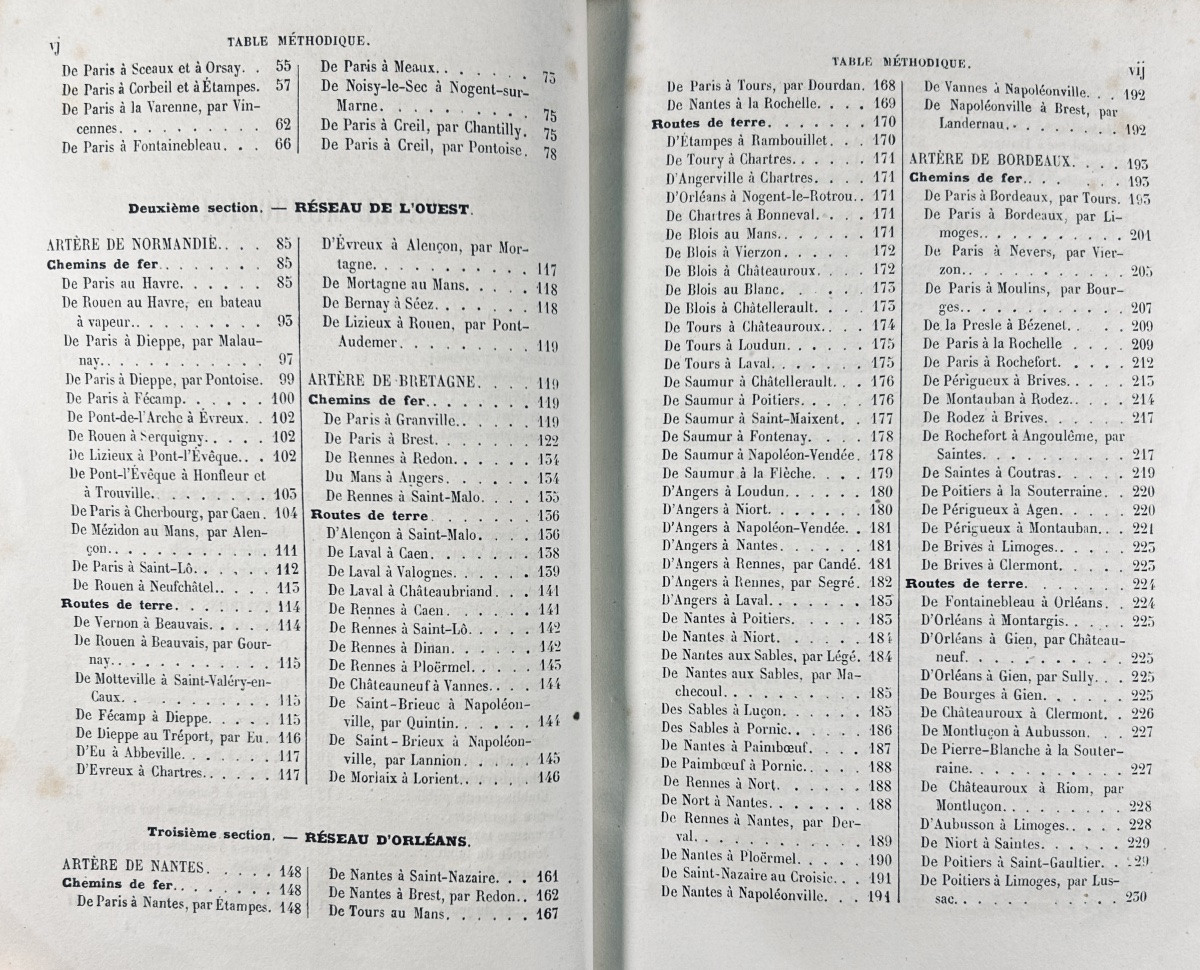 CESENA - Nouveau guide général du voyageur en France. Garnier, 1863, cartonnage rouge d'éditeur-photo-2
