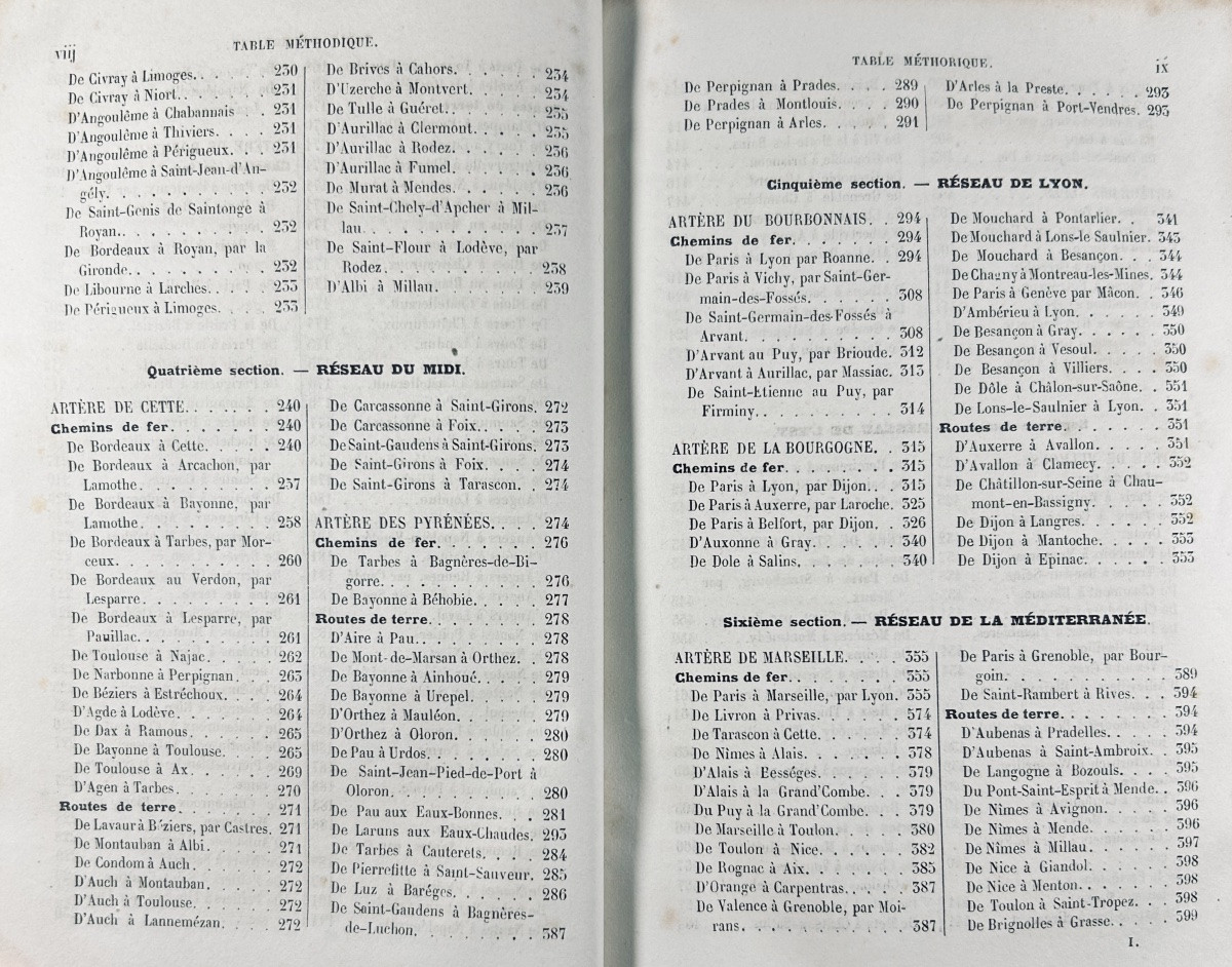 CESENA - Nouveau guide général du voyageur en France. Garnier, 1863, cartonnage rouge d'éditeur-photo-3