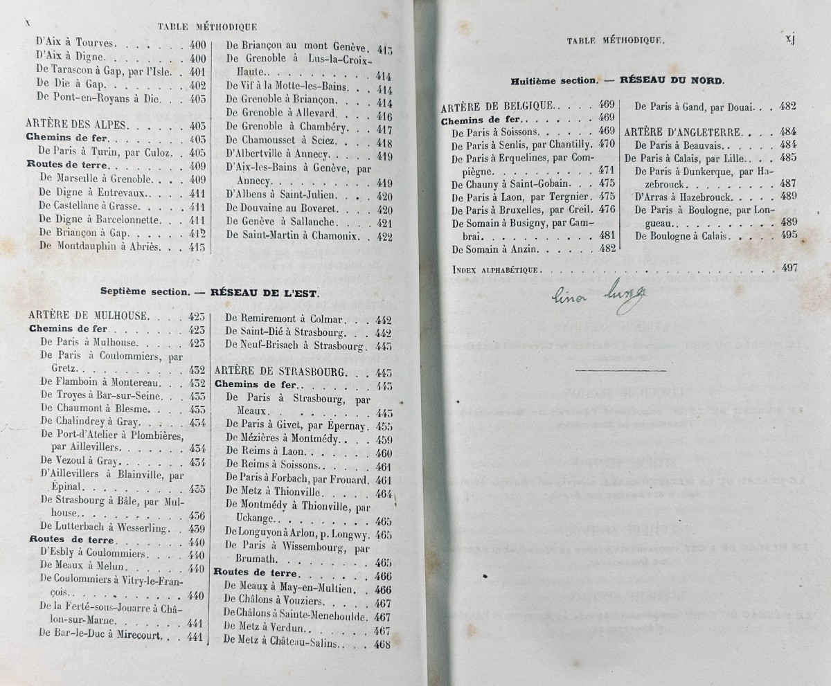 CESENA - Nouveau guide général du voyageur en France. Garnier, 1863, cartonnage rouge d'éditeur-photo-4