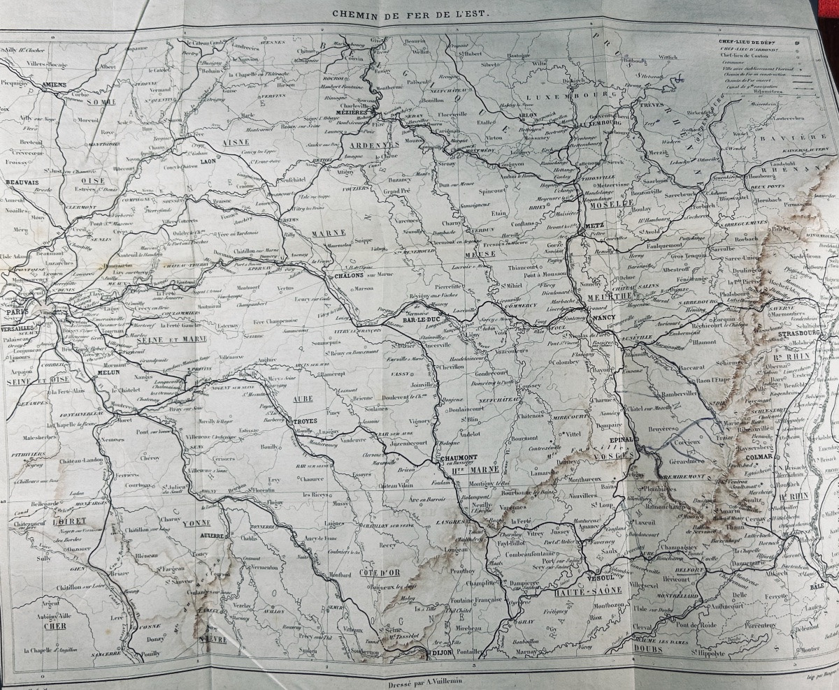 CESENA - Nouveau guide général du voyageur en France. Garnier, 1863, cartonnage rouge d'éditeur-photo-6