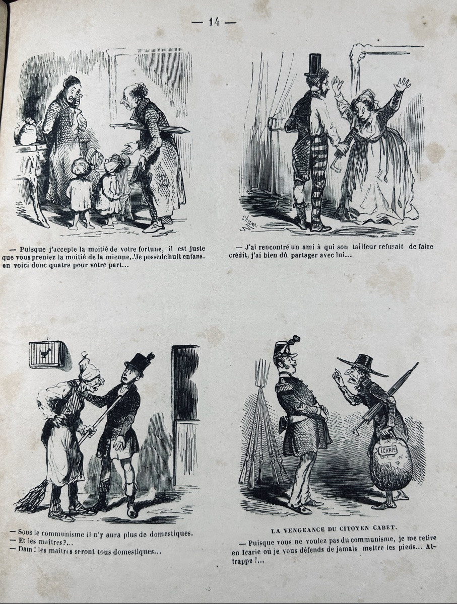 CHAM - Proudhoniana ou les socialistes modernes commentés et illustrés. Charivari, 1848, broché-photo-4