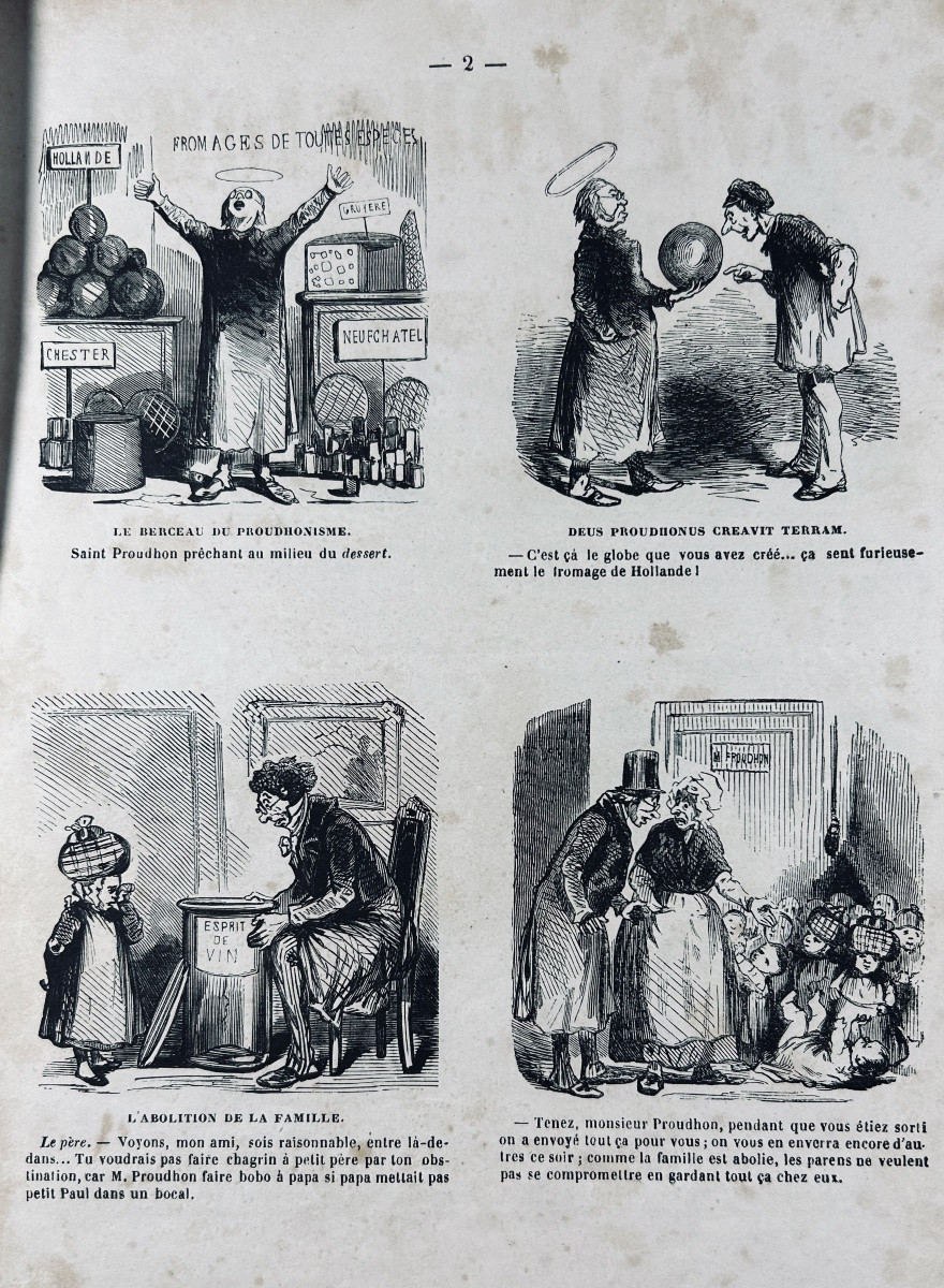 CHAM - Proudhoniana ou les socialistes modernes commentés et illustrés. Charivari, 1848, broché-photo-6