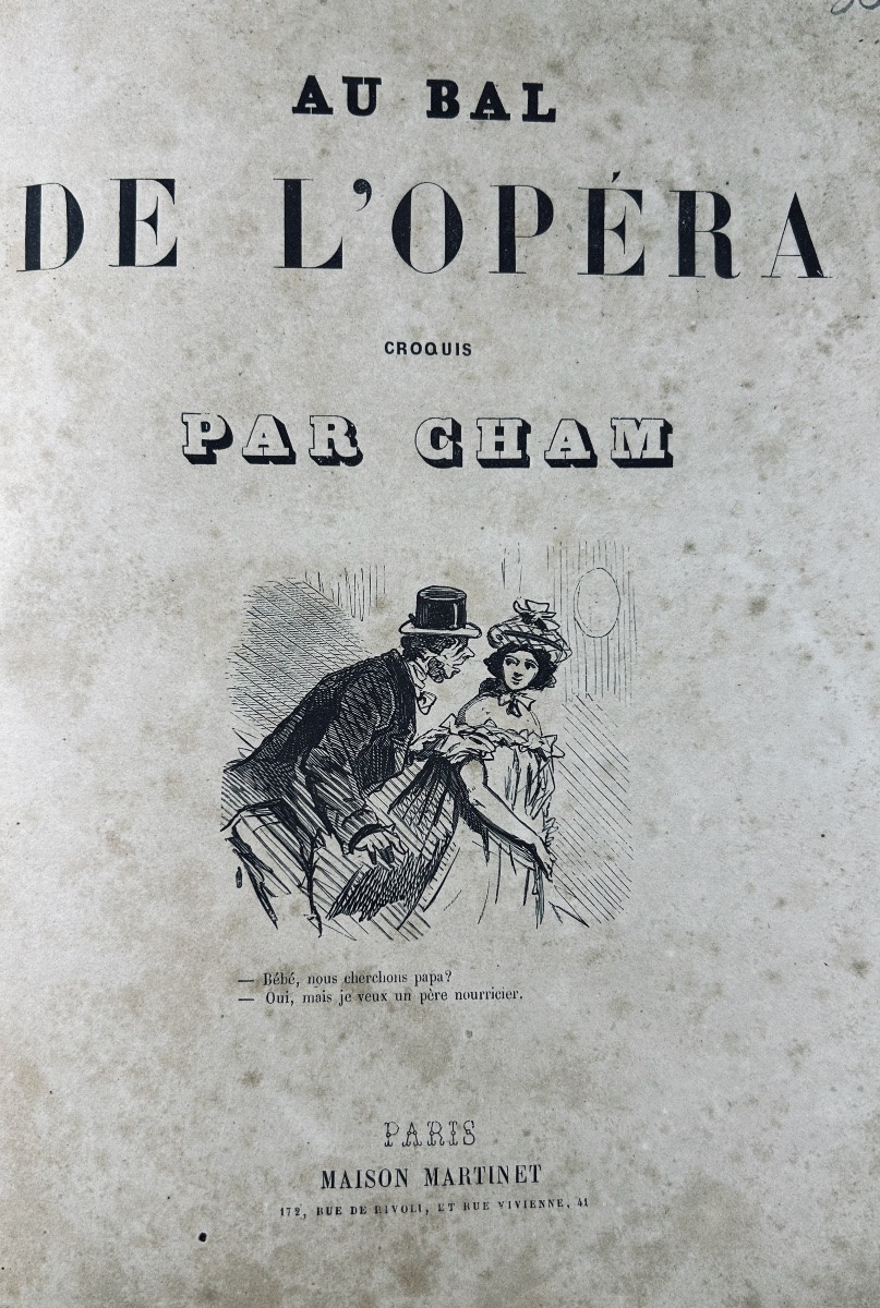CHAM - Au bal de l'opéra. Paris, Martinet, De Vresse, vers 1850, broché de l'époque.-photo-2