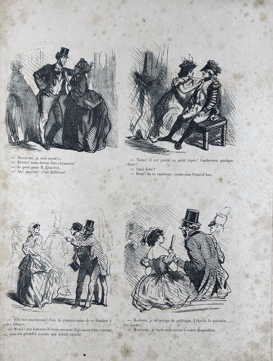 CHAM - Au bal de l'opéra. Paris, Martinet, De Vresse, vers 1850, broché de l'époque.-photo-3