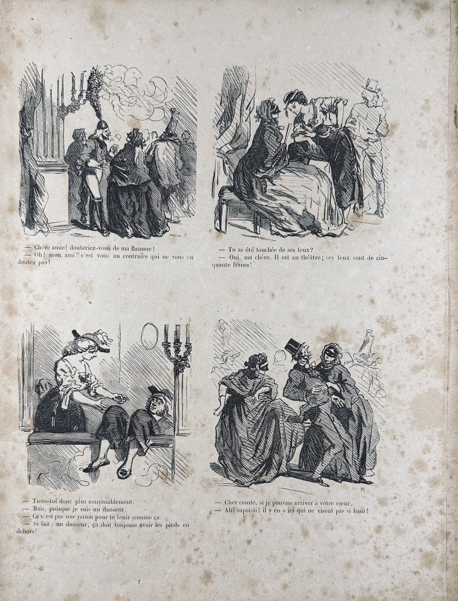 CHAM - Au bal de l'opéra. Paris, Martinet, De Vresse, vers 1850, broché de l'époque.-photo-4
