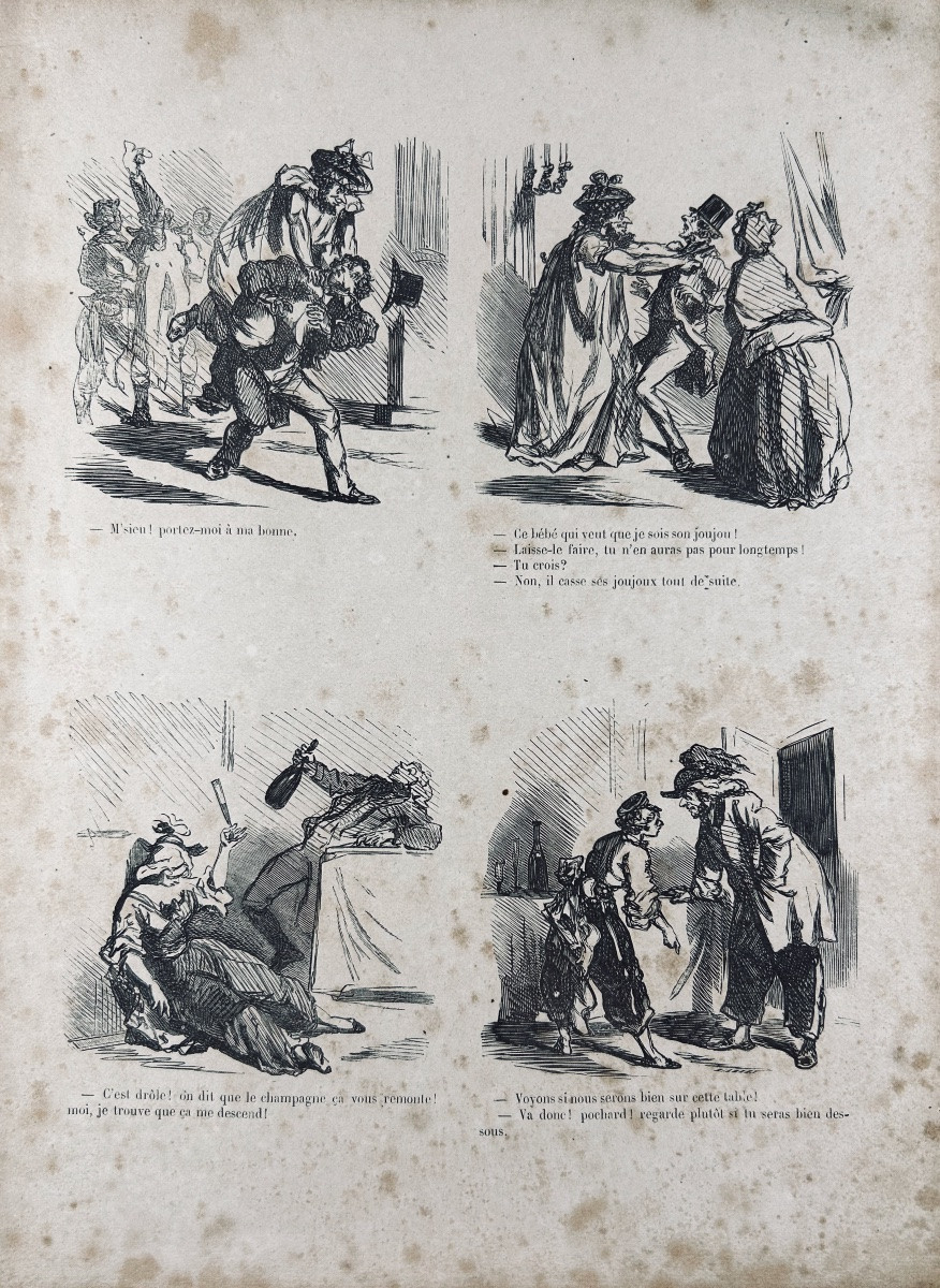 CHAM - Au bal de l'opéra. Paris, Martinet, De Vresse, vers 1850, broché de l'époque.-photo-1