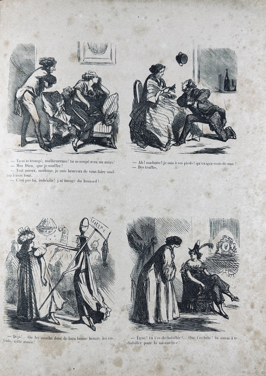 CHAM - Au bal de l'opéra. Paris, Martinet, De Vresse, vers 1850, broché de l'époque.-photo-7