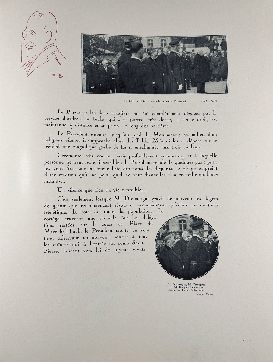 The Presidential Trip To Nantes And Saint-nazaire 3-4-5 April 1930. Chantreau, 1930, Paperback.-photo-4