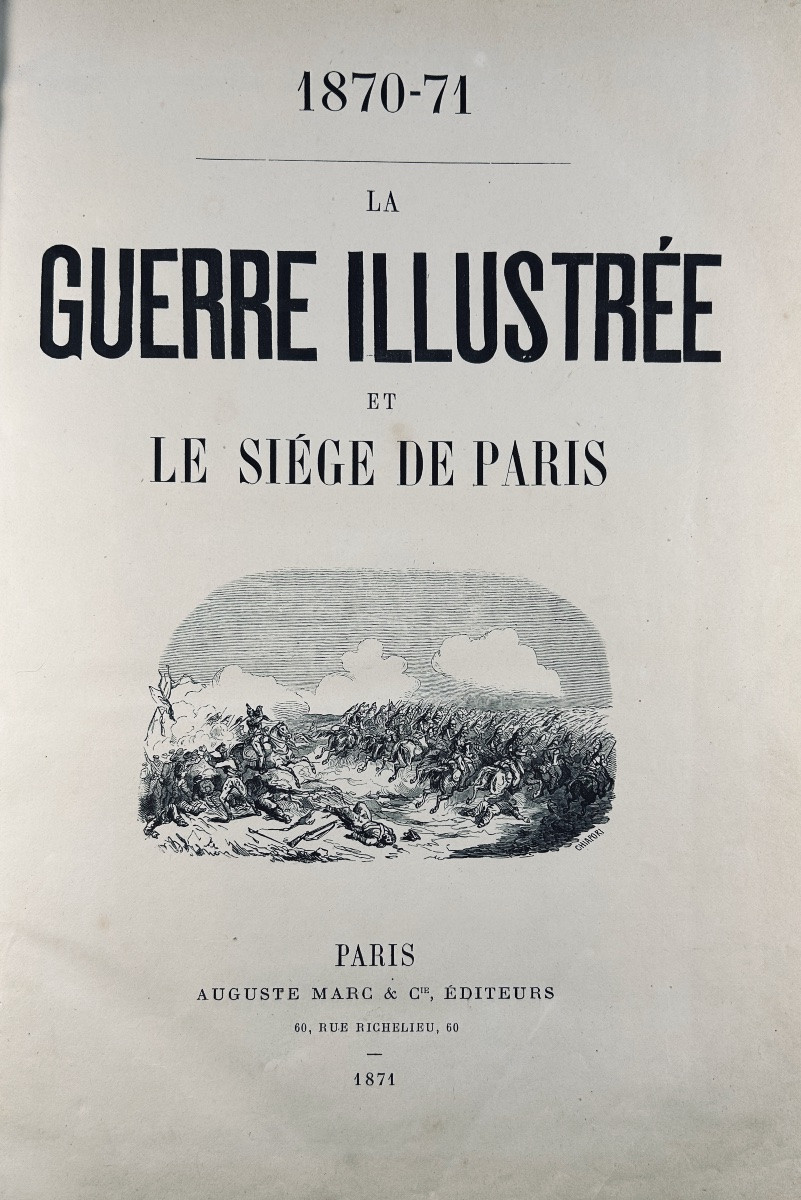 [GUERRE 1870-71] - La guerre illustrée et le siège de Paris. Auguste Marc, 1871, relié d'époque-photo-4