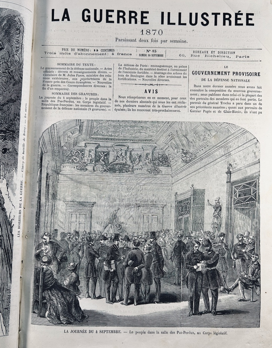 [GUERRE 1870-71] - La guerre illustrée et le siège de Paris. Auguste Marc, 1871, relié d'époque-photo-1