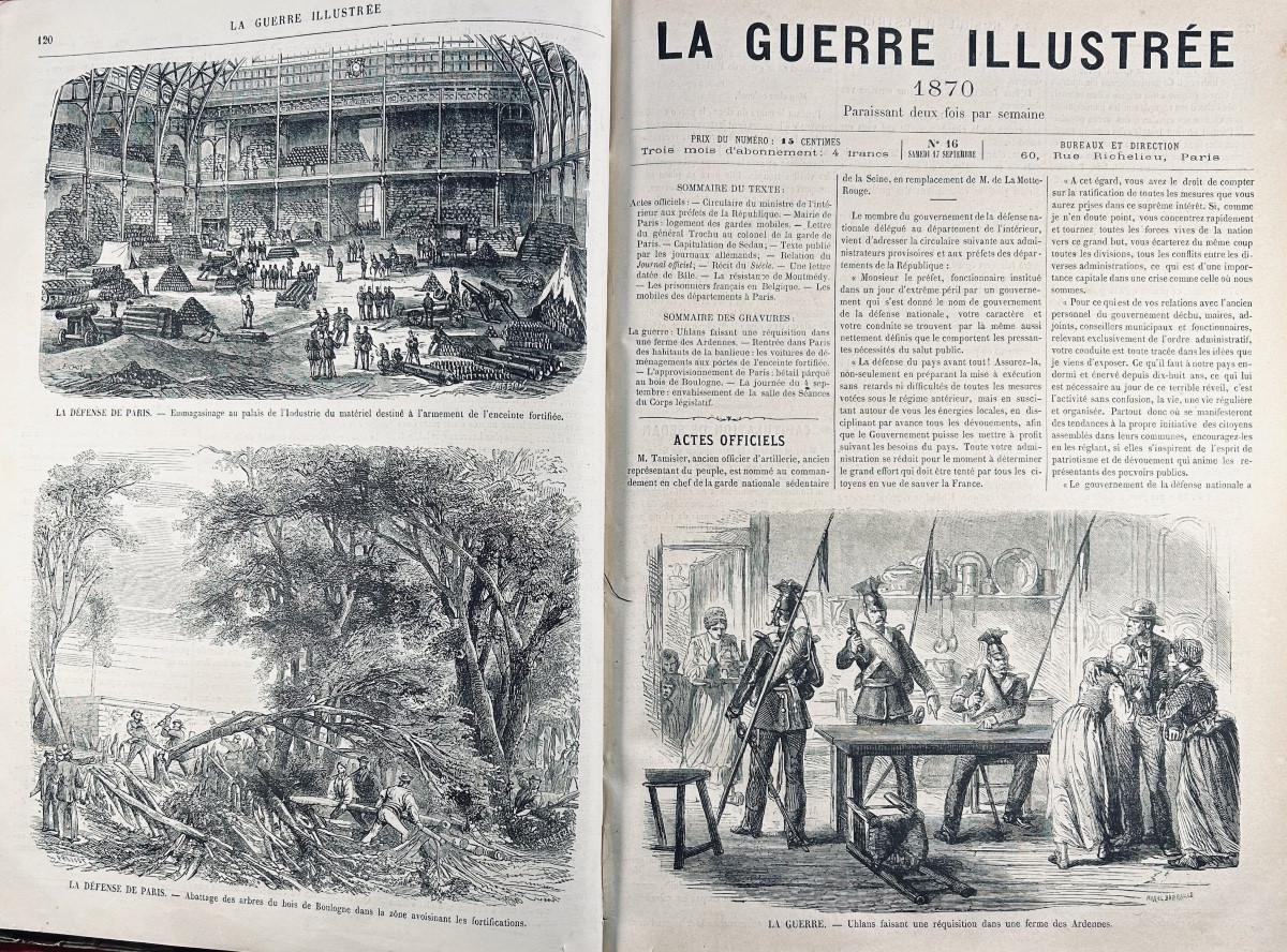 [GUERRE 1870-71] - La guerre illustrée et le siège de Paris. Auguste Marc, 1871, relié d'époque-photo-2