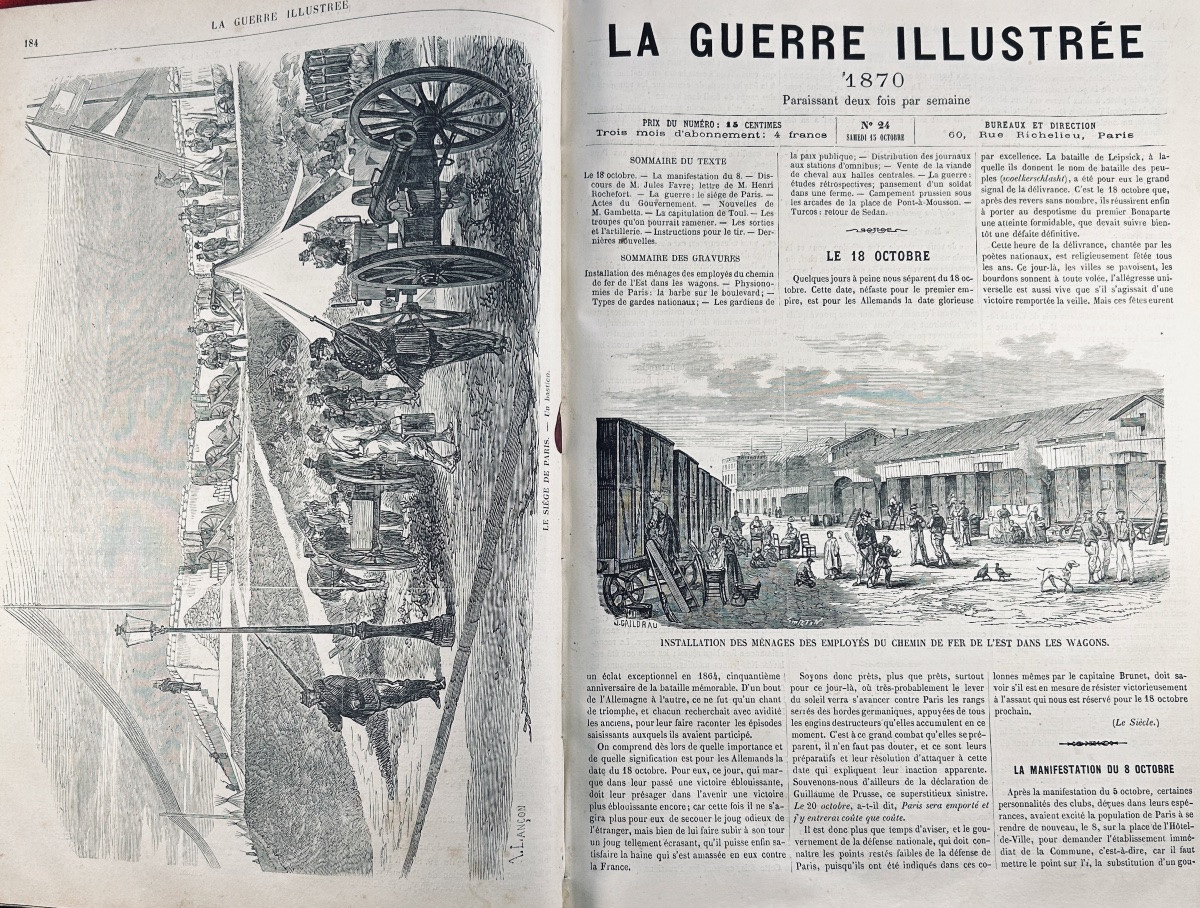 [GUERRE 1870-71] - La guerre illustrée et le siège de Paris. Auguste Marc, 1871, relié d'époque-photo-4