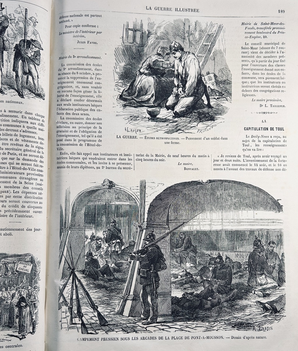 [GUERRE 1870-71] - La guerre illustrée et le siège de Paris. Auguste Marc, 1871, relié d'époque-photo-5