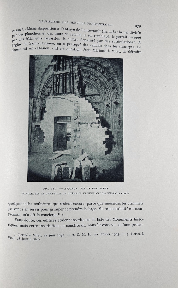 Léon (paul) - The Life Of French Monuments. Destruction. Restoration. Picard, 1951, Hardcover.-photo-2