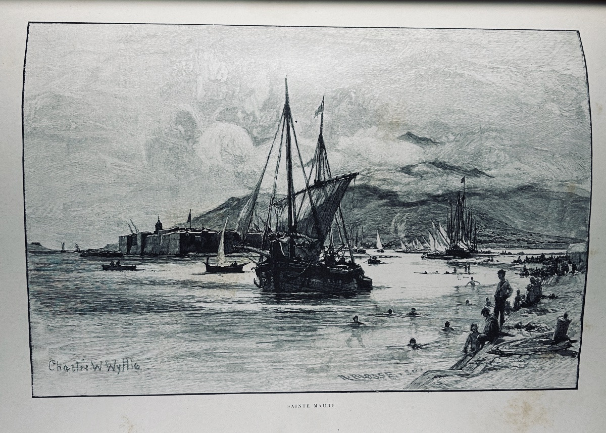 LOUBEAU (Pierre) - La Méditerranée pittoresque. Armand Colin, 1894, cartonnage bleu d'éditeur.-photo-1