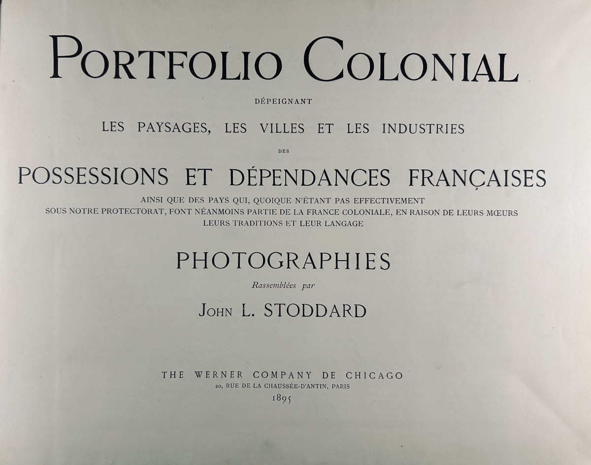[PHOTOGRAPHIE] - STODDARD - Portfolio colonial dépeignent les paysages, les villes. 1895.-photo-2