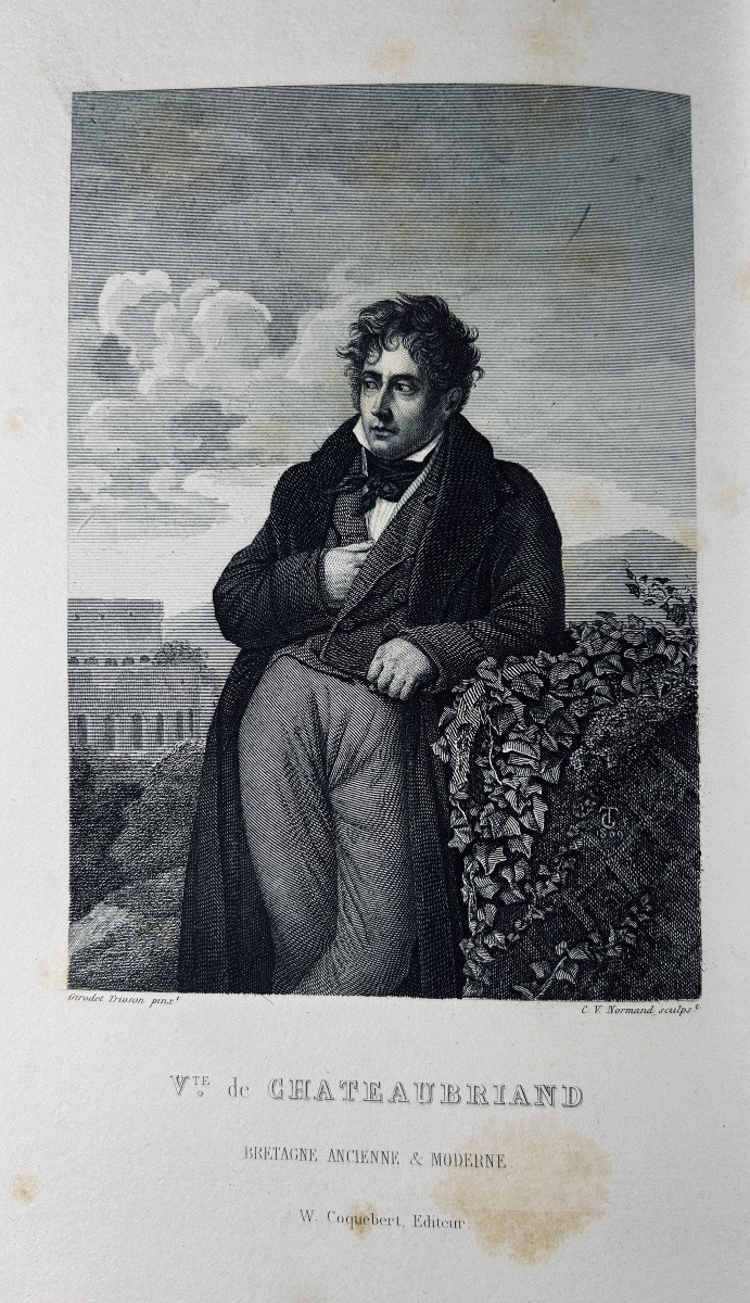 Pitre-chevalier - Ancient And Modern Brittany. Coquebert, 1860, Period Binding.-photo-3