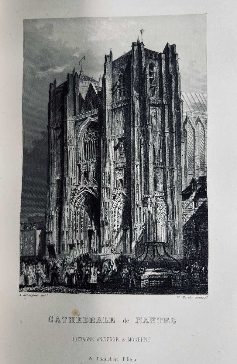 Pitre-chevalier - Ancient And Modern Brittany. Coquebert, 1860, Period Binding.-photo-4