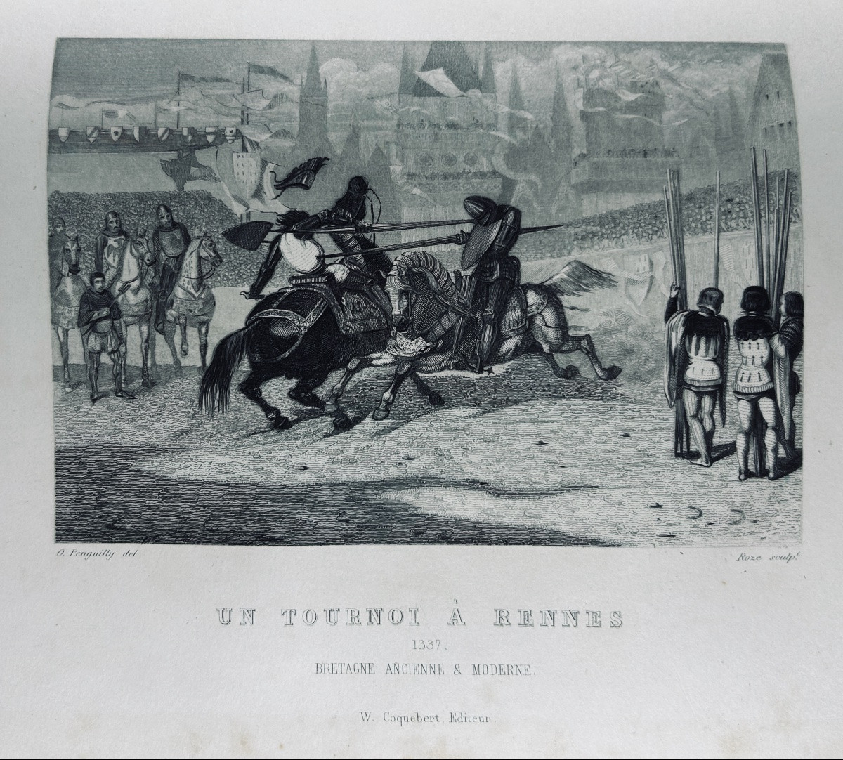 Pitre-chevalier - Ancient And Modern Brittany. Coquebert, 1860, Period Binding.-photo-6