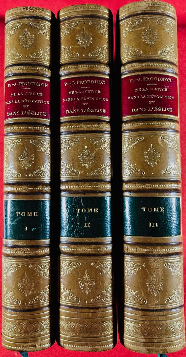 Proudhon (p.-j.) - On Justice In The Revolution And In The Church. Garnier, 1858, Bound.