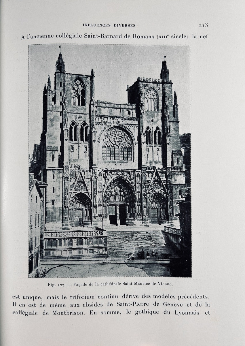 REY (Raymond) - L'art gothique du Midi de la France. Laurens, 1934, reliure demi-veau beige.-photo-1