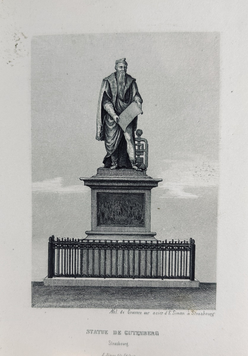 Principal Monuments Of Strasbourg. E. Simon, N.d. (circa 1840). Paperback. 6 Engravings And A Map.-photo-2