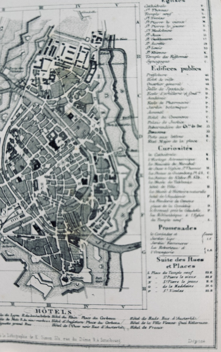 Principal Monuments Of Strasbourg. E. Simon, N.d. (circa 1840). Paperback. 6 Engravings And A Map.-photo-7