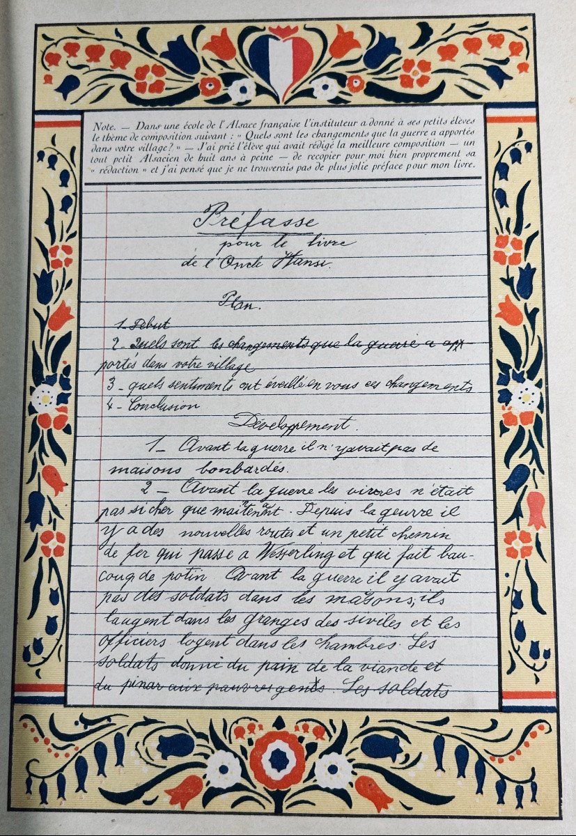 HANSI - Le paradis tricolore. - Petites villes et villages de l'Alsace déjà délivrée. 1918.-photo-4