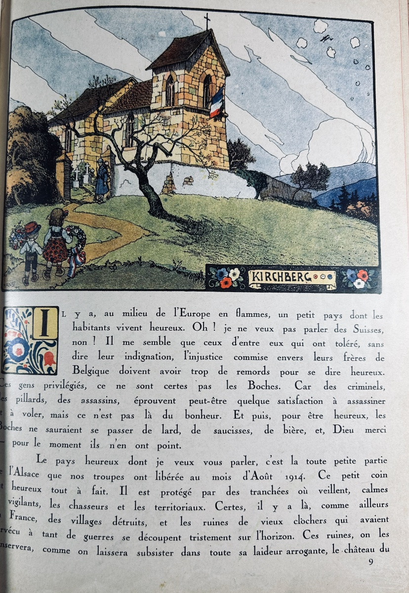 HANSI - Le paradis tricolore. - Petites villes et villages de l'Alsace déjà délivrée. 1918.-photo-2
