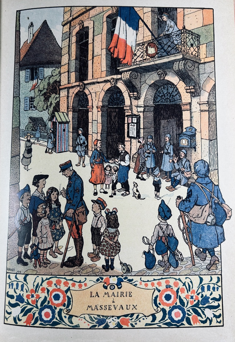 HANSI - Le paradis tricolore. - Petites villes et villages de l'Alsace déjà délivrée. 1918.-photo-5