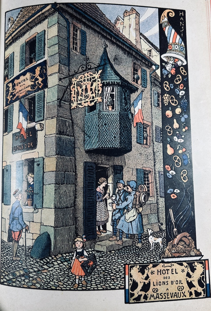 HANSI - Le paradis tricolore. - Petites villes et villages de l'Alsace déjà délivrée. 1918.-photo-6