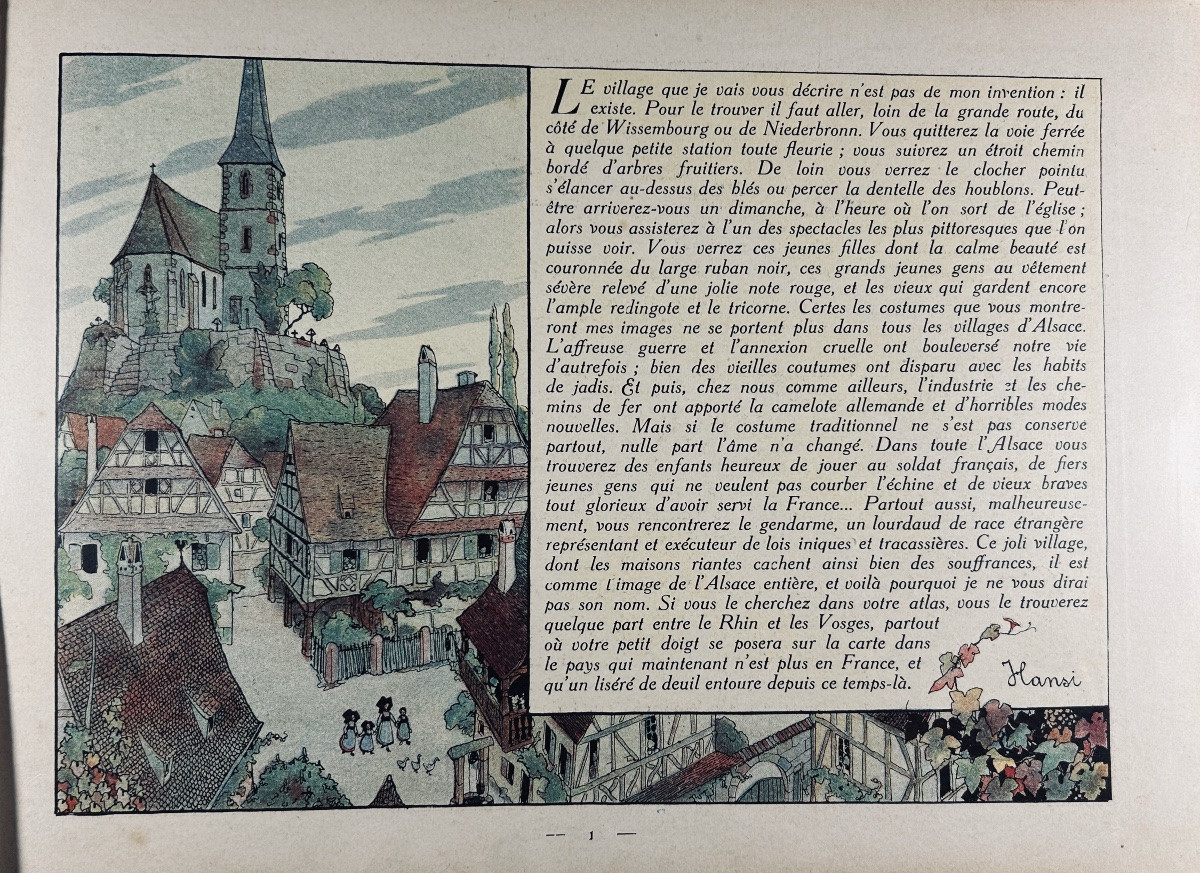 HANSI (Jean-Jacques Waltz "dit") - Mon village. Ceux qui n'oublient pas. Floury, 1910. -photo-3