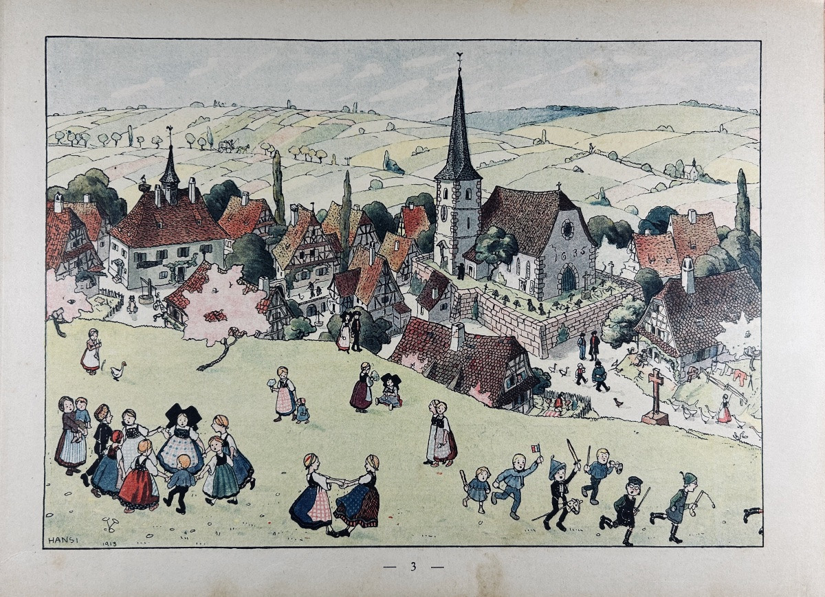 HANSI (Jean-Jacques Waltz "dit") - Mon village. Ceux qui n'oublient pas. Floury, 1910. -photo-4