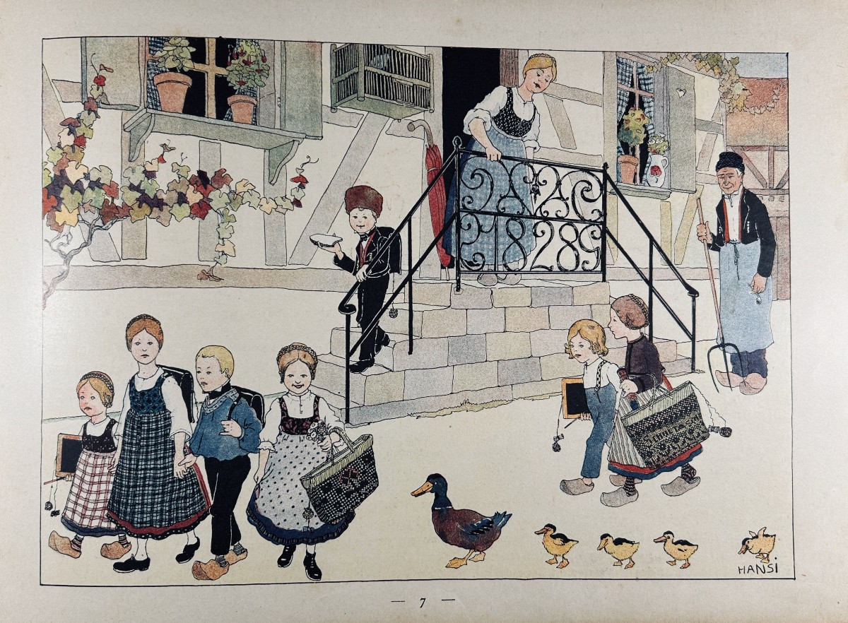 HANSI (Jean-Jacques Waltz "dit") - Mon village. Ceux qui n'oublient pas. Floury, 1910. -photo-2