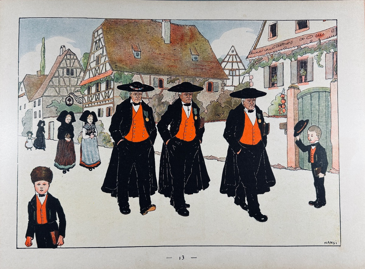 HANSI (Jean-Jacques Waltz "dit") - Mon village. Ceux qui n'oublient pas. Floury, 1910. -photo-5