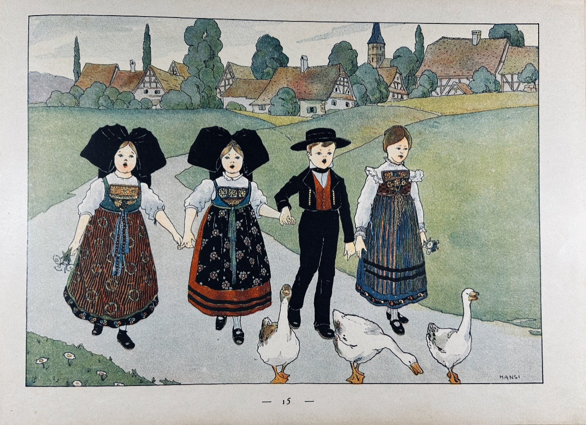 HANSI (Jean-Jacques Waltz "dit") - Mon village. Ceux qui n'oublient pas. Floury, 1910. -photo-6