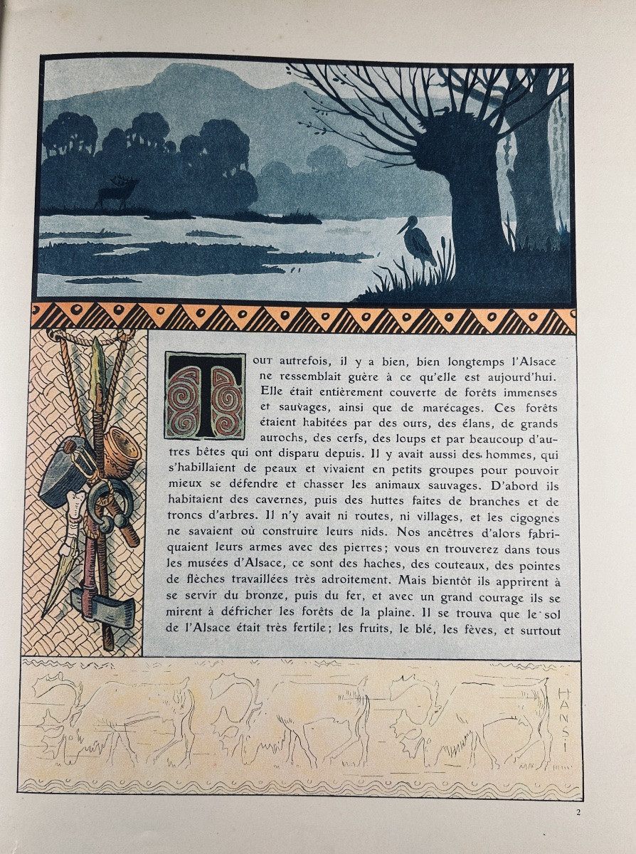 HANSI (Jean-Jacques Waltz "dit") - L'histoire d'Alsace. Floury, 1912, cartonnage d'éditeur.-photo-4