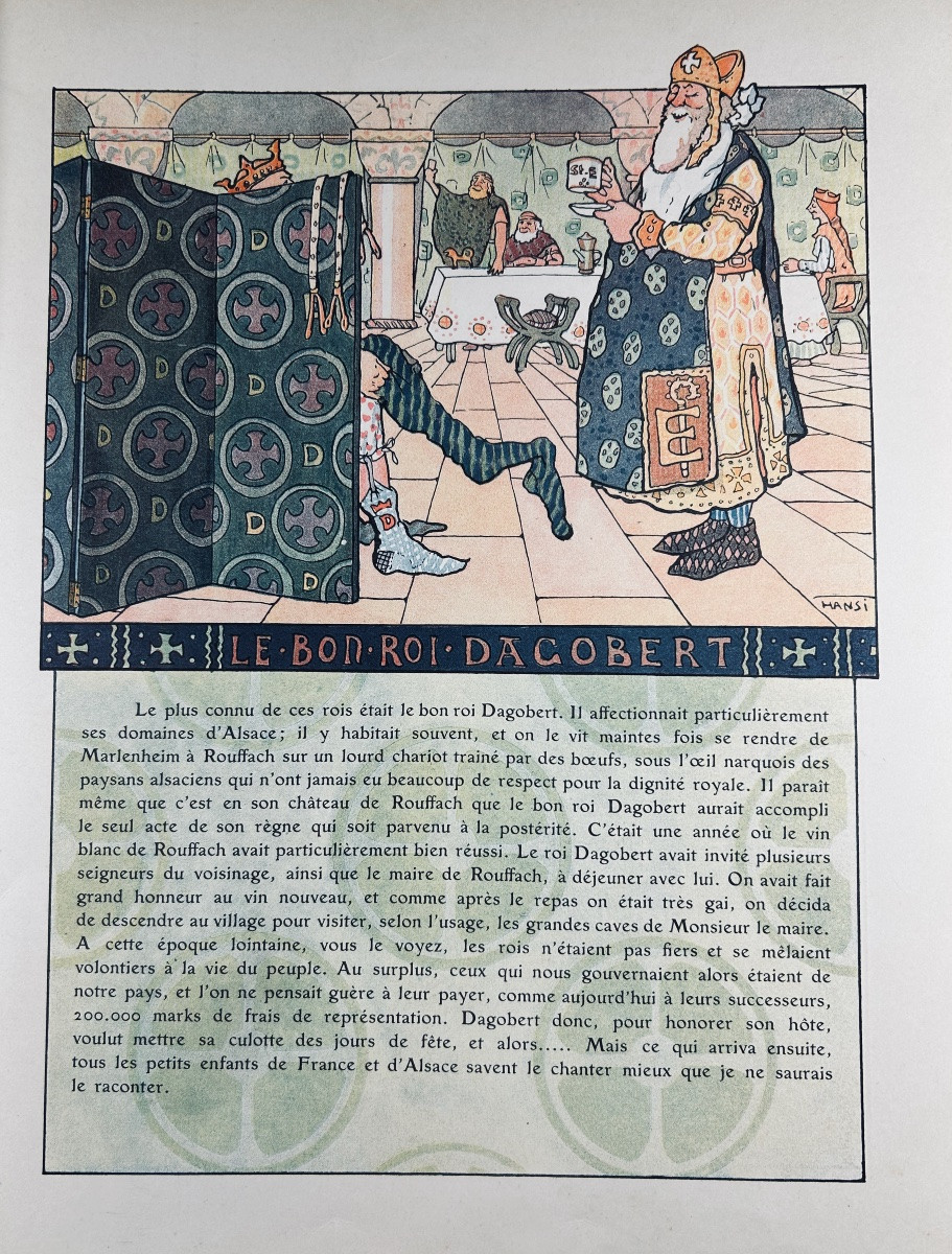 HANSI (Jean-Jacques Waltz "dit") - L'histoire d'Alsace. Floury, 1912, cartonnage d'éditeur.-photo-3
