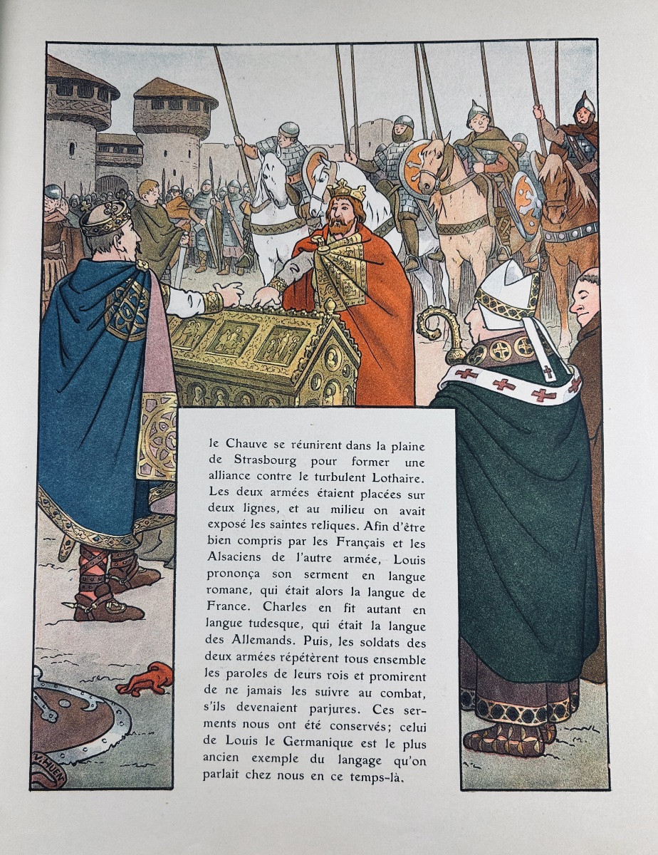 HANSI (Jean-Jacques Waltz "dit") - L'histoire d'Alsace. Floury, 1912, cartonnage d'éditeur.-photo-5
