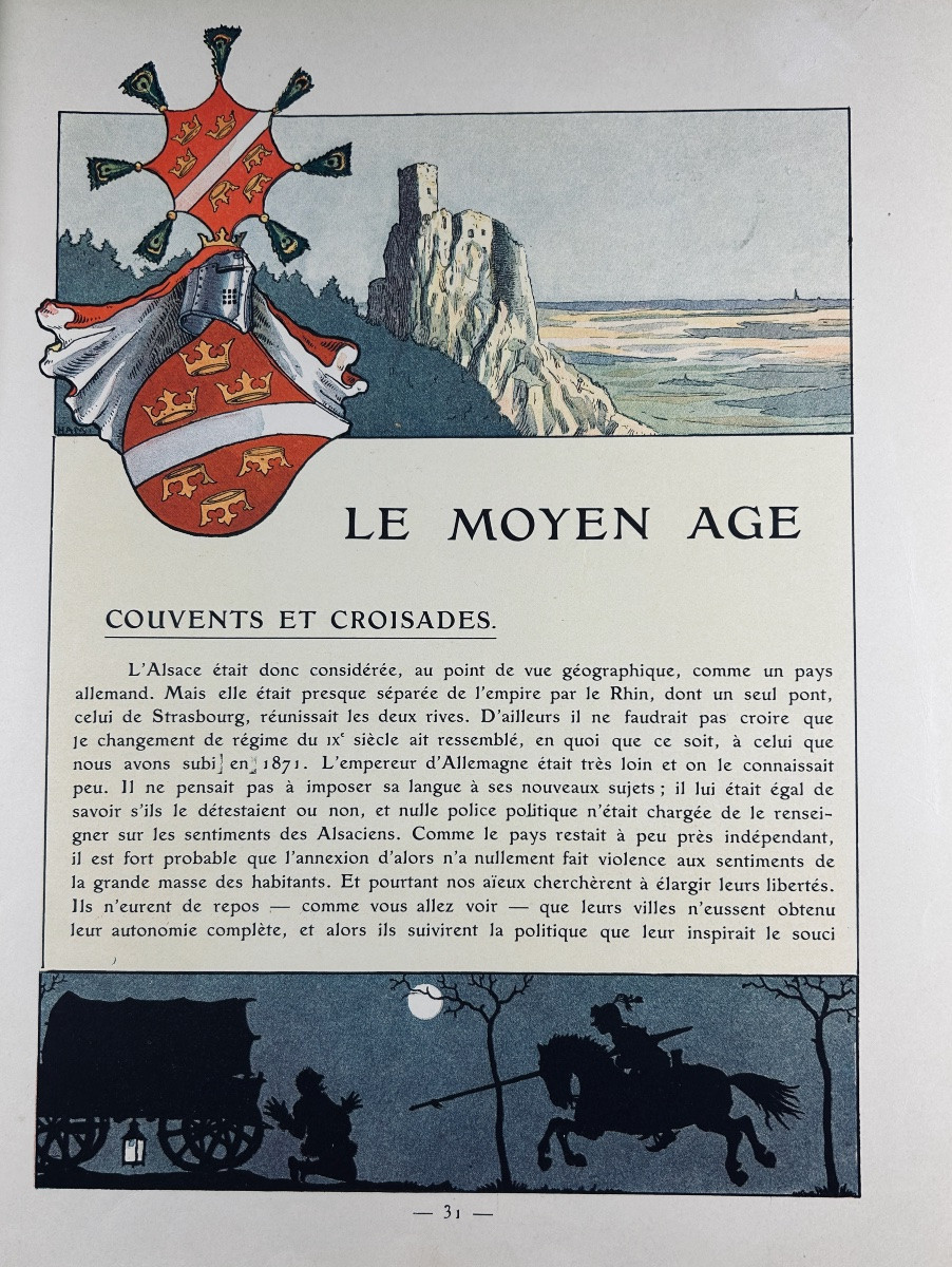 HANSI (Jean-Jacques Waltz "dit") - L'histoire d'Alsace. Floury, 1912, cartonnage d'éditeur.-photo-6