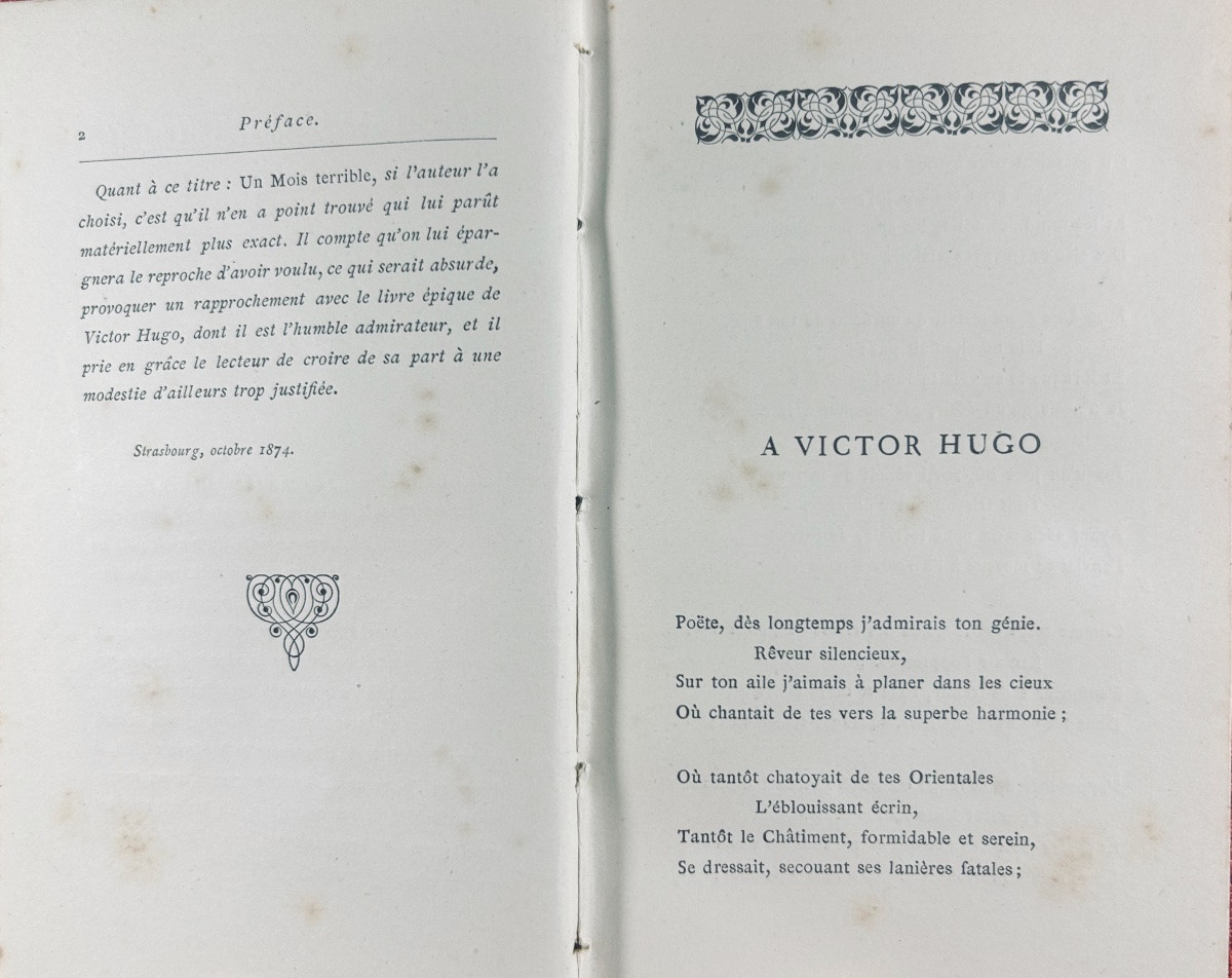LONCHAMPS (Émile) - Un mois terrible aout-septembre 1870. Sandoz et Fischbacher, 1875, relié.-photo-3