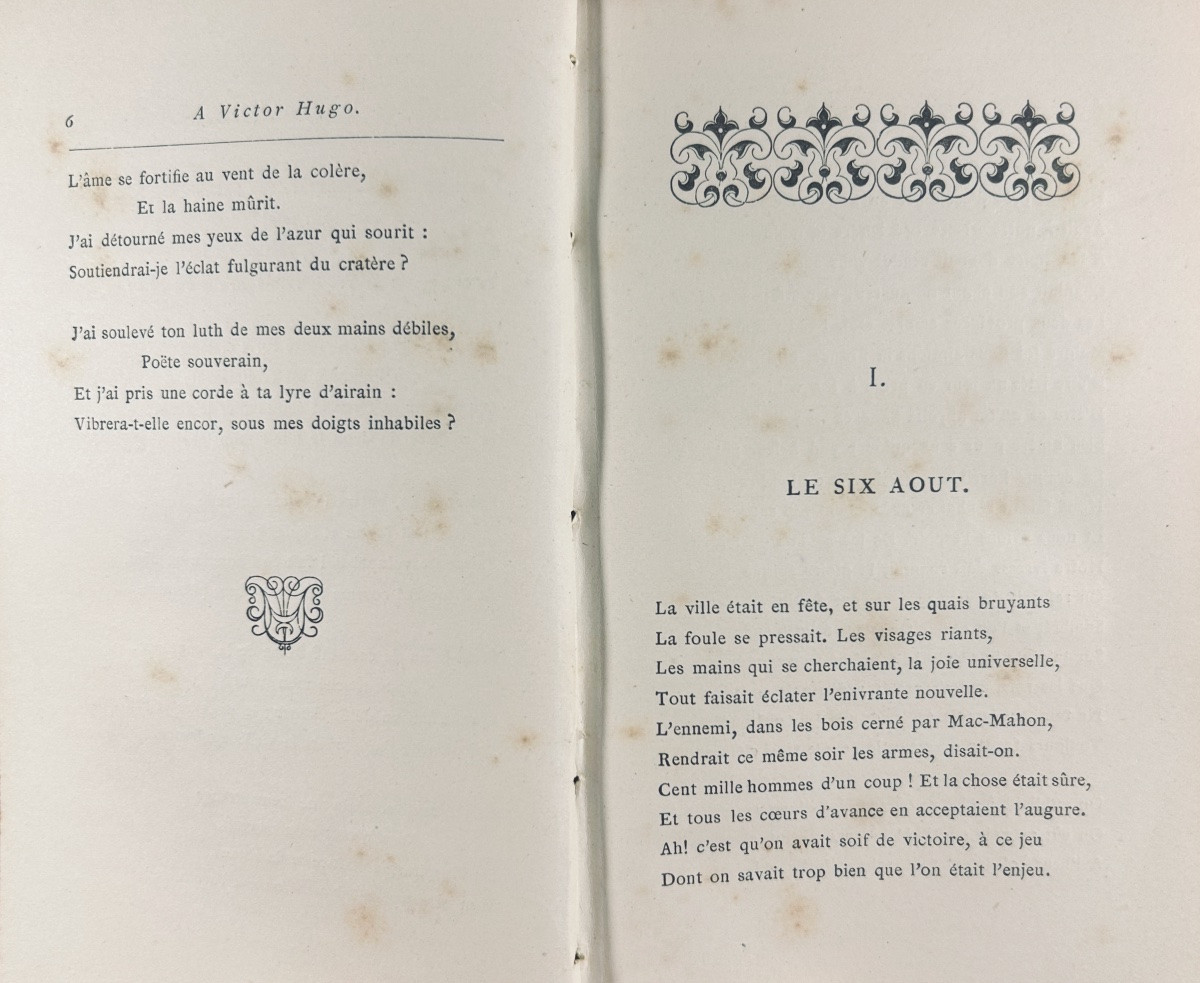 LONCHAMPS (Émile) - Un mois terrible aout-septembre 1870. Sandoz et Fischbacher, 1875, relié.-photo-4