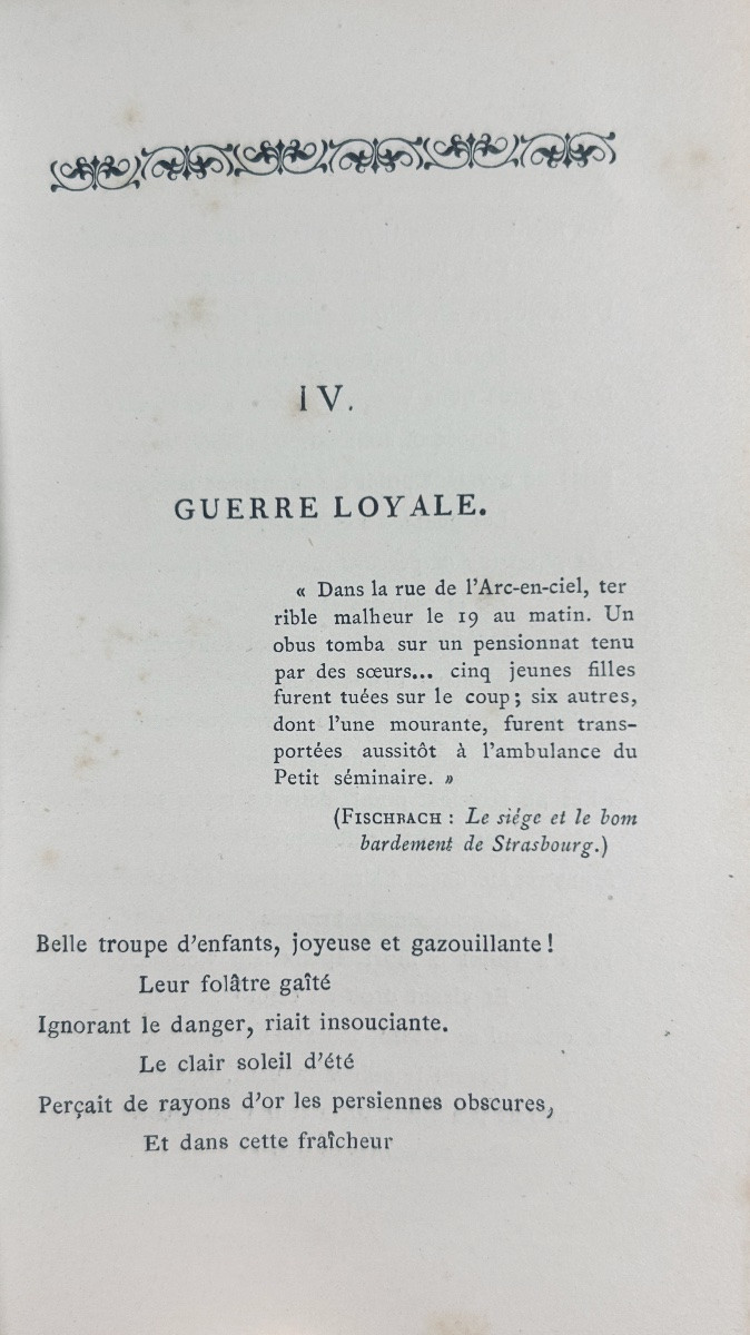 LONCHAMPS (Émile) - Un mois terrible aout-septembre 1870. Sandoz et Fischbacher, 1875, relié.-photo-2