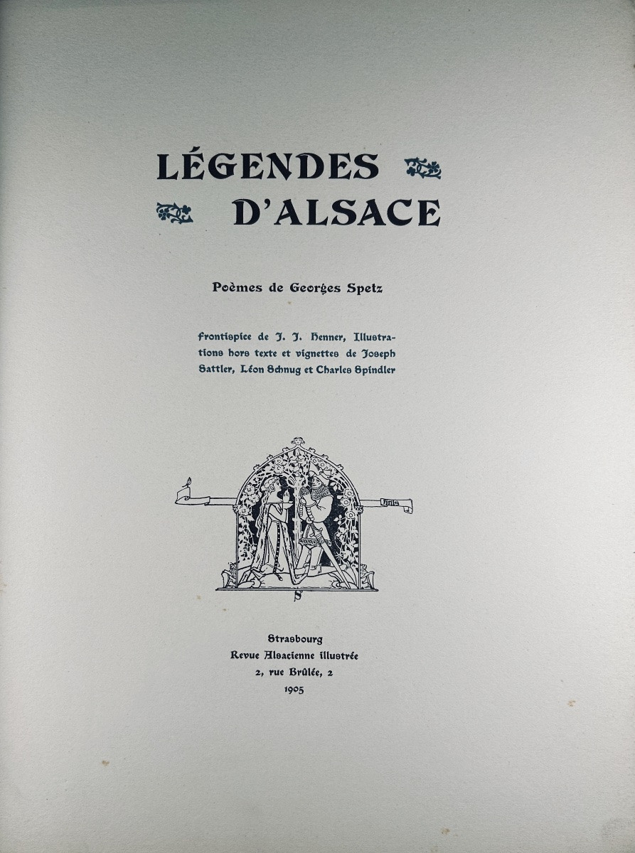 SPETZ (Georges) - Légendes d'Alsace. Strasbourg, Revue Alsacienne Illustrée, 1905, broché.-photo-4