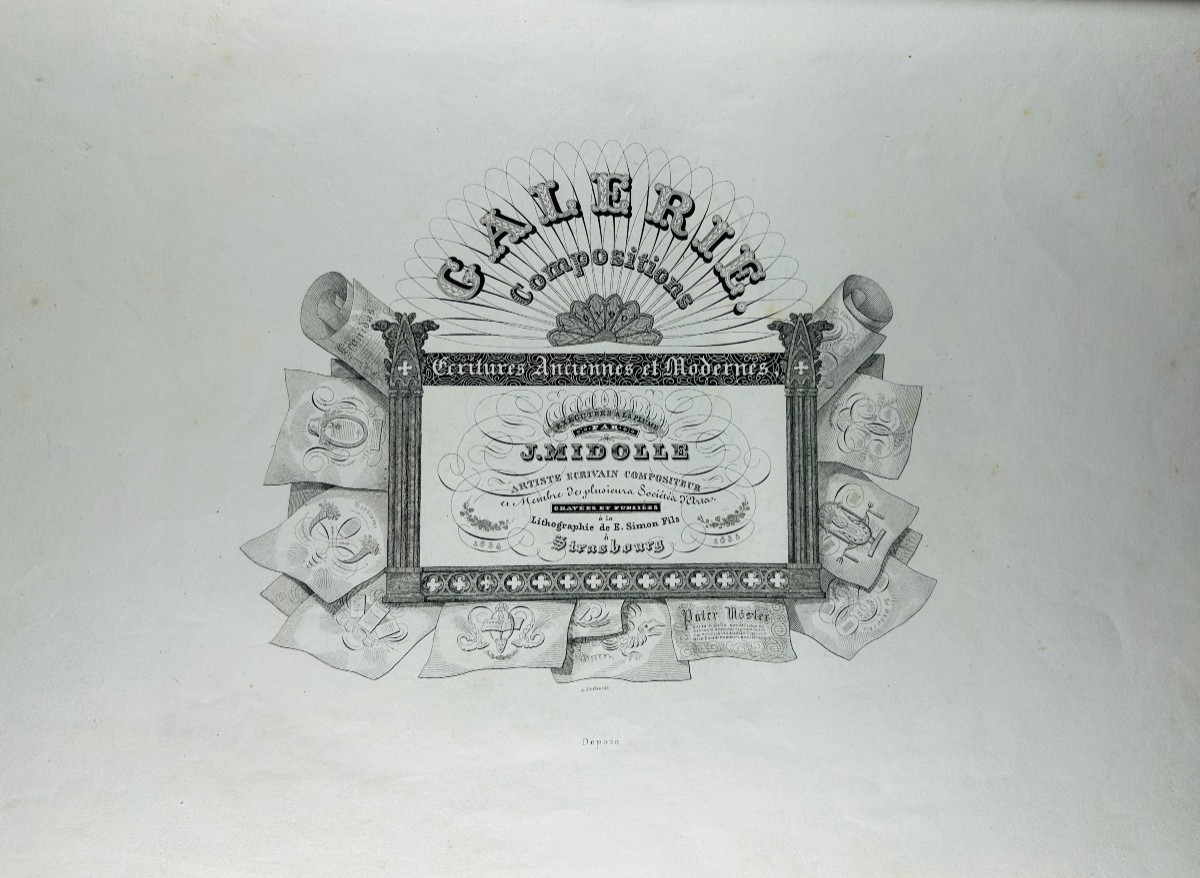 Midolle - Album Of The Middle Ages. Ancient Writings From Manuscripts. E. Simon, 1836.-photo-4