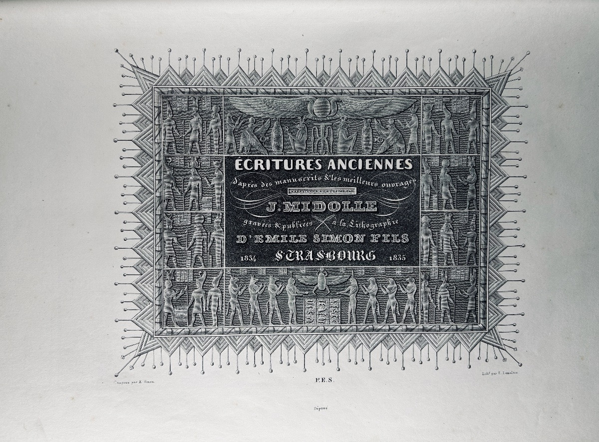 Midolle - Album Of The Middle Ages. Ancient Writings From Manuscripts. E. Simon, 1836.-photo-4