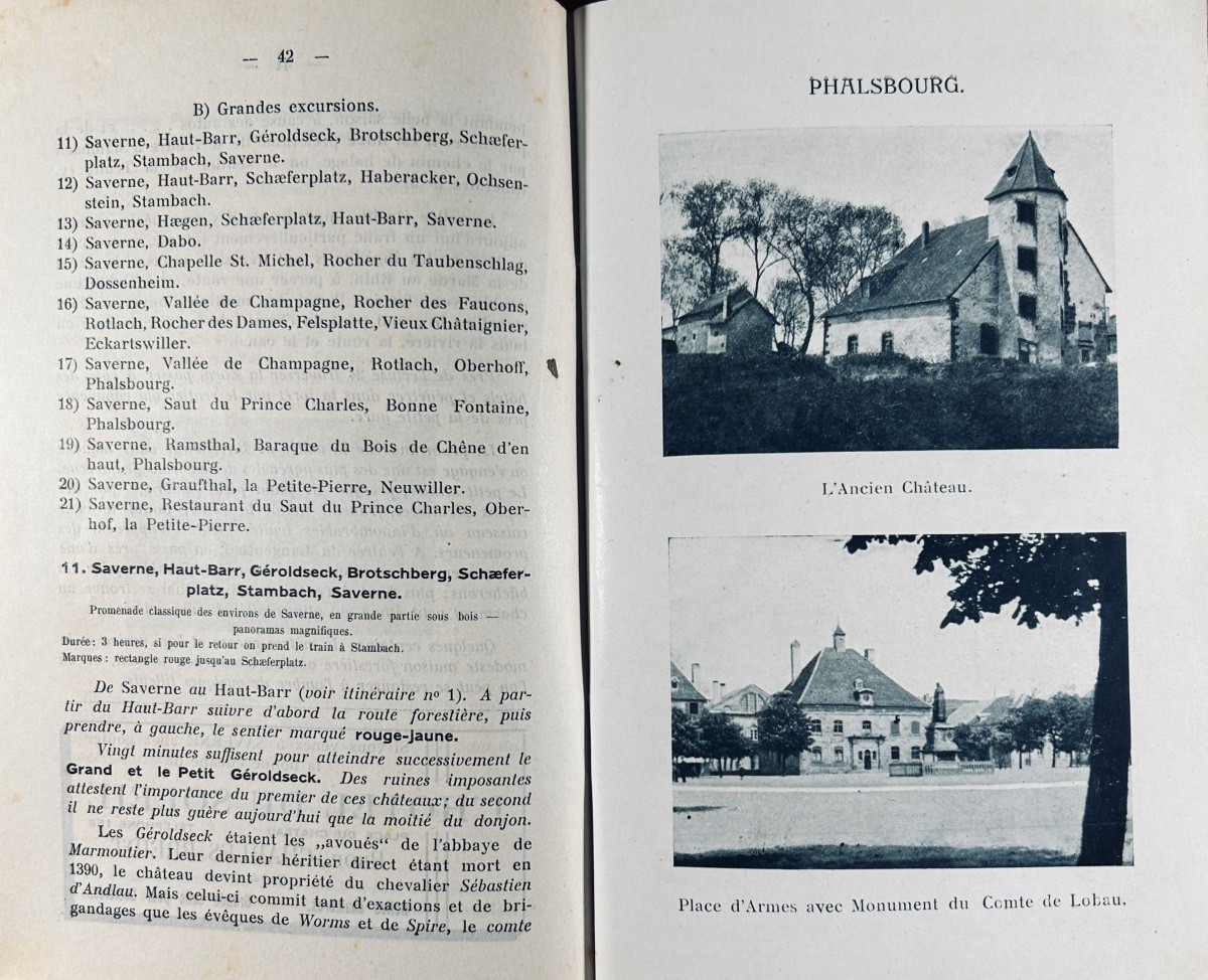 [saverne] - Guide To Saverne, Stambach, Lutzelbourg, Dabo, Wangenbourg, La Petite Pierre. 1927.-photo-3