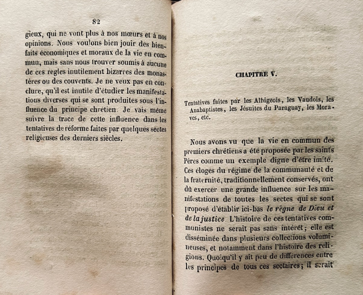 VILLEGARDELLE (F.) - Histoire des idées sociales avant la Révolution Française. Guarin, 1846.-photo-8