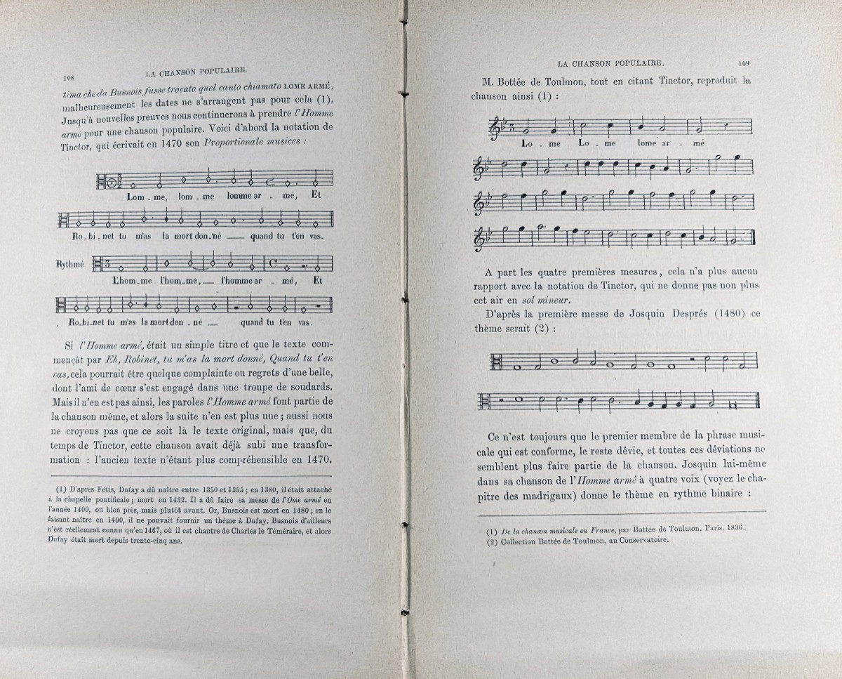 Weckerlin (jb) - Popular Song. Firmint Didot Et Cie, 1886, Half-cloth Binding In Havana Brown-photo-7